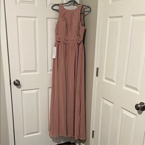 Elegant Pink Sleeveless Wedding Dress